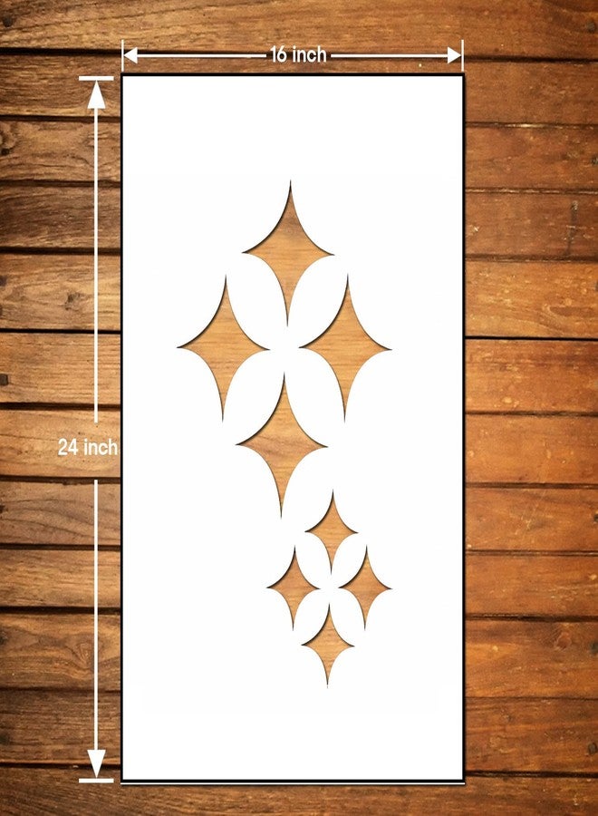 ARandNJ مجموعة قوالب ARandNJ لتزيين الجدران، عبوة واحدة (المقاس: 16 × 24 بوصة)، تصميم على شكل نجوم، قابلة لإعادة الاستخدام، مناسبة لتزيين جدران المنزل - Image 2